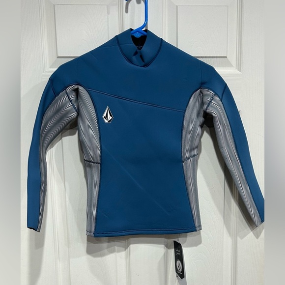Volcom Boys Size 14 Wetsuit Jacket 2 mm Long Sleeve Blue NWT - Picture 1 of 8